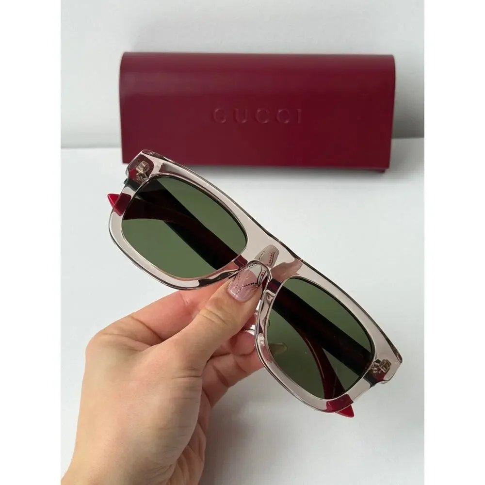 NEW Gucci GG1991S 003 Brown Square Sunglasses $395